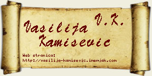 Vasilija Kamišević vizit kartica